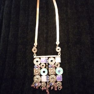 Mosaic necklace silver